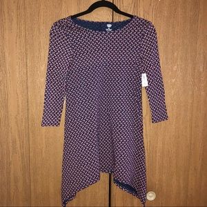 Old Navy Girls Dress Medium (8) Blue Red Scoopneck